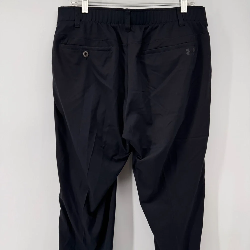 Under Armour Showdown Pant Men 36x32 Black Tapered Leg Golf Trousers 1309547